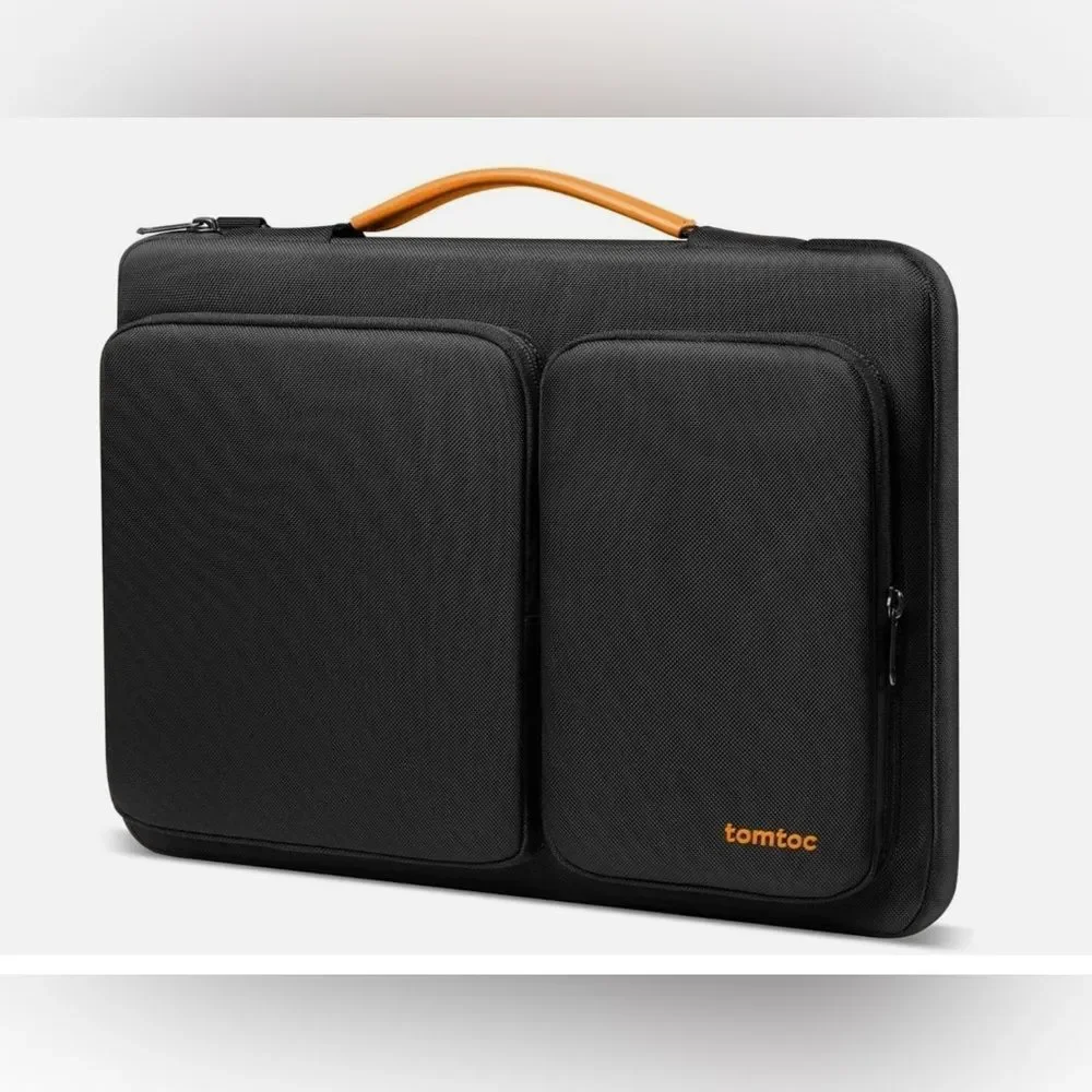 Tomtoc Black Protective Laptop Sleeve Case Zip Around Padded